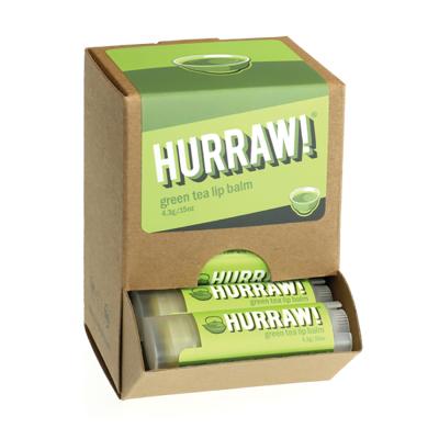 Hurraw! Organic Lip Balm Green Tea 4.8g x 24 Display